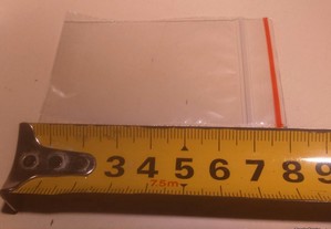 Lote de 100 Sacos Plástico 7 x 5 cm Fecho Zip