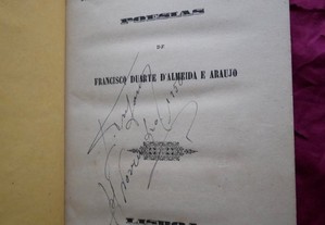 Minhas Lembranças. Poesias de Francisco Duarte dAlmeida e Araújo. 1864