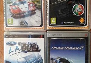 Burnout, Ridge Racer, Ford Street, Gran Turismo Edições Nacionais de videojogos PSP
