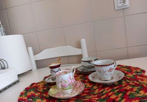 Chávenas de Café Vintage (4) em Porcelana Fina