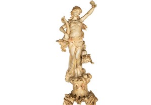 Estátua deusa fortuna século XIX Arte Nova
