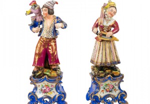 Estátuas casal porcelana Meissen