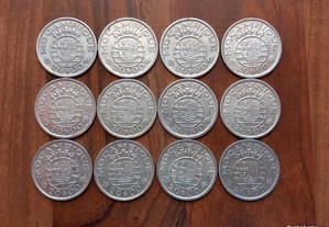 12 Moedas 20$00 Moçambique de Prata