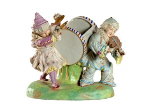 Estátua porcelana músicos Meissen século XIX