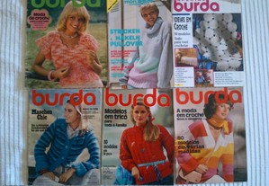 6 Revistas de moda crochet /malha, BURDA e MON TRICOT com instruções