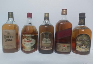 5 garrafões de whisky