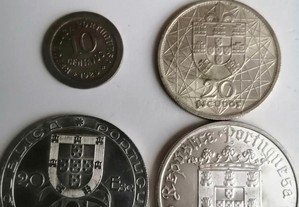 4 moedas. Portuguesas. Belas
