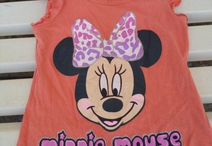 Camisola / T-Shirt da Disney - Minnie Mouse - Tamanho 2 Anos
