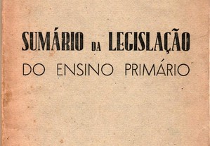 Sumário da Legislação do Ensino Primário (1953)