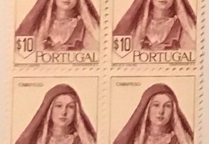 Quadras selos de $10 - Costumes Portugueses - 1947