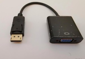 Adaptador DisplayPort macho para VGA fêmea NOVO