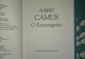 O Estrangeiro, de Albert Camus.