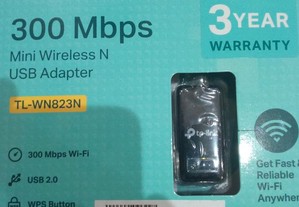 TL-WN823N TP-Link Wireless 300Mbps Mini USB-Novo