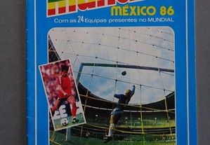 Caderneta de cromos de futebol vazia Mundial México 86