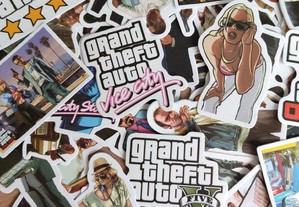 50 Stickers Autocolantes GTA