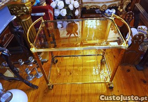 Carrinho Bar Prateleiras Vidro