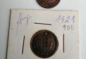 Moedas de Angola 1 centavo 1921