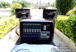 PA completo 2 colunas Bose + mesa amplificada Whorfedale