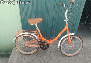 Bicicleta ORBITA Roda 20 dobravel restaurada cor laranja