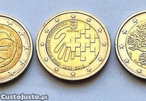 Moedas 2 EUR UEM Portugal, Cruz Vermelha Portuguesa e Presid�ncia do Conselho da UE
