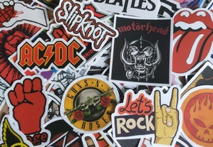 50 Autocolantes Stickers Musica Rock