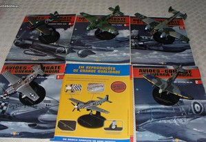 Aviões de combate d 2ª guerra mundial 5 miniaturas