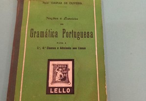 Noções e Exercícios de Gramática Portuguesa
