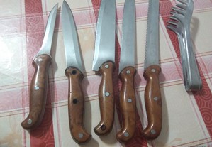 Conjunto de cinco facas Robustas