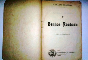Livro "O senhor roubado" de 1920
