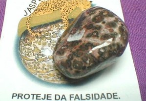 Jaspe leopardo pedra rolada 2-3cm - 5pçs