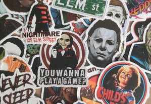 50 Autocolantes Stickers Filmes Terror