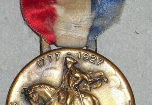 Medalha antiga 1927 Steuben Society of America