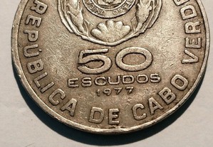 Moeda de 50 Escudos 1977 Cabo Verde