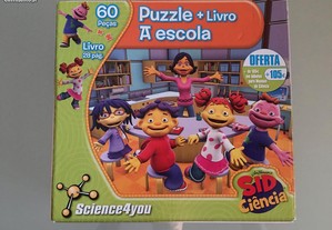 Puzzle + Livros: A Escola - Sid Ciência - Science4you (c/portes)