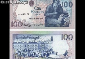 Notas Portuguesas - 100$ escudos (Bocage)