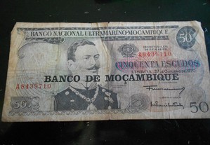 Nota do Banco Nacional Ultramarino Moçambique