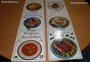 coleção de 6 livros culinária capa dura
