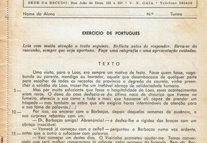 Colecção Escudo 3 Conjuntos de exercícios de Português para o 1/2 e 3º ano do ensino liceal