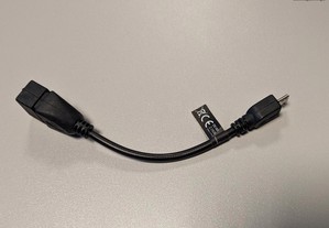 Cabo Adaptador Micro USB (Macho) - USB-A 2.0 (Fêmea) NOVO