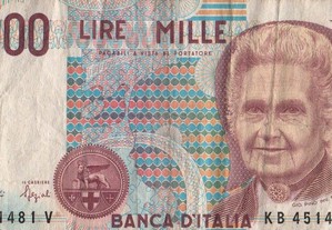 Itália - Nota de 1000 Lire 1990 - mbc