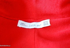 Casaco vermelho viscose de algodão ZARA tamanho M