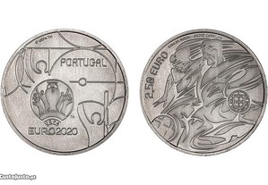 Portugal moeda 2,50 euro UEFA Euro 2020