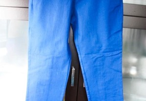 Calças azulão algodão com elástico preto H&M tamanho 34
