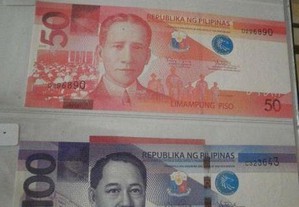 FILIPINAS, 11 Notas 10 NÃO Circuladas e 1 MBC a de 20 PISO de 1935 conforme as fotos