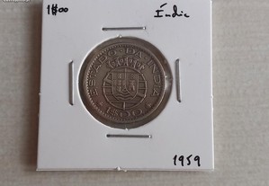Moeda 1$00 Índia 1959