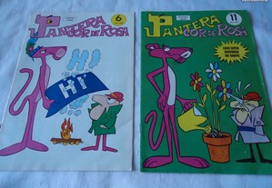 Dois livros revistas Panteras cor de rosa anos 80