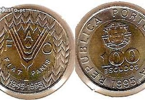 100 Escudos 1995 FAO - soberba bimetálica