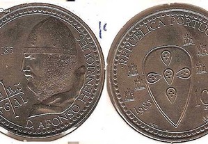 100 Escudos 1985 D. Afonso Henriques - soberba