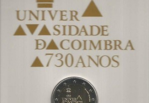 Espadim - BNC - 2 Euro de 2020 - 730 anos da Univ. Coimbra