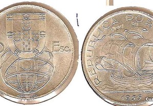 10 Escudos 1955 - soberba prata
